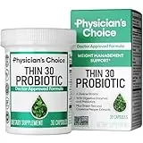 Physician's CHOICE Probiotics for Weight Management & Bloating - 6 Probiotic Strains - Prebiotics - Key ingredient Cayenne & Green Tea - Supports Gut Health - Weight Management for Women &
                                        Men - 30 CT