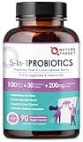 NATURE TARGET Probiotics for Women-Men-Kids Digestive Health, Prebiotics and Probiotics for Women, 100 Billion for Gut and Immune Health, No Refrigeration, 90 Veggie Capsules (45 Days Supply)
